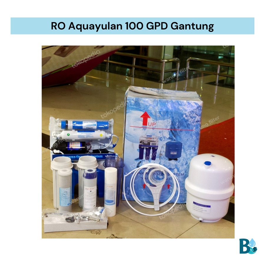 mesin filter air minum ro 100 gpd 5 step untuk rumah tangga