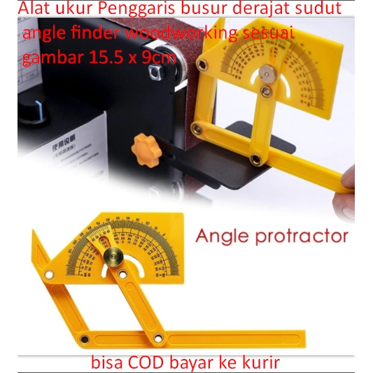 

Alat ukur Penggaris busur derajat sudut angle finder woodworking sesuai gambar 15.5 x 9cm