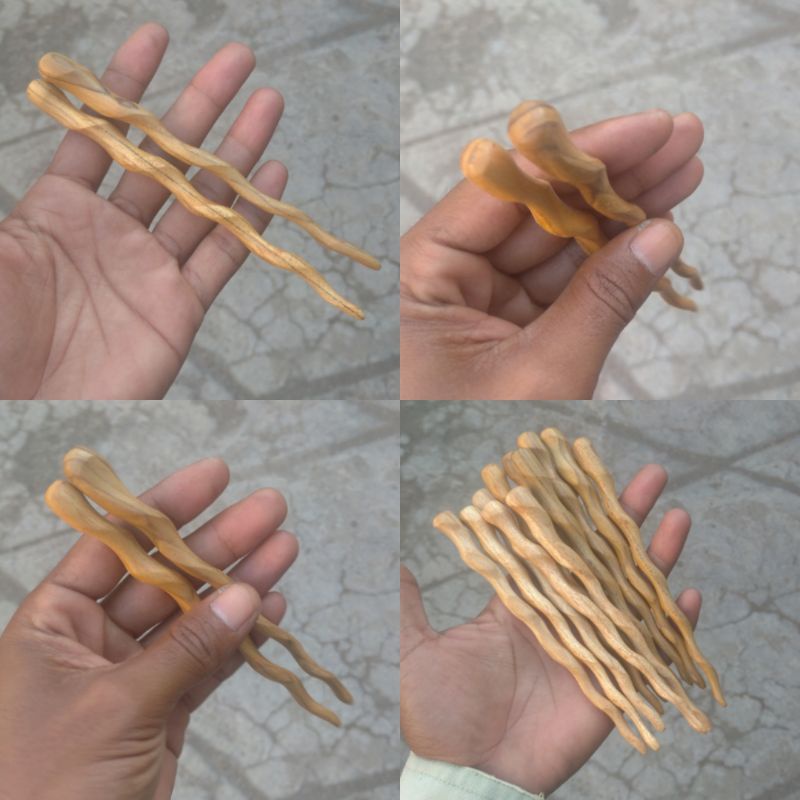 Tusuk Konde Ulir Kayu Jati