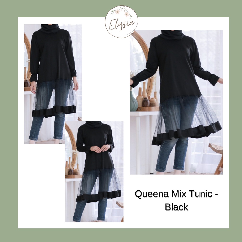 Queena Mix Tunic - Atasan Wanita Tunik