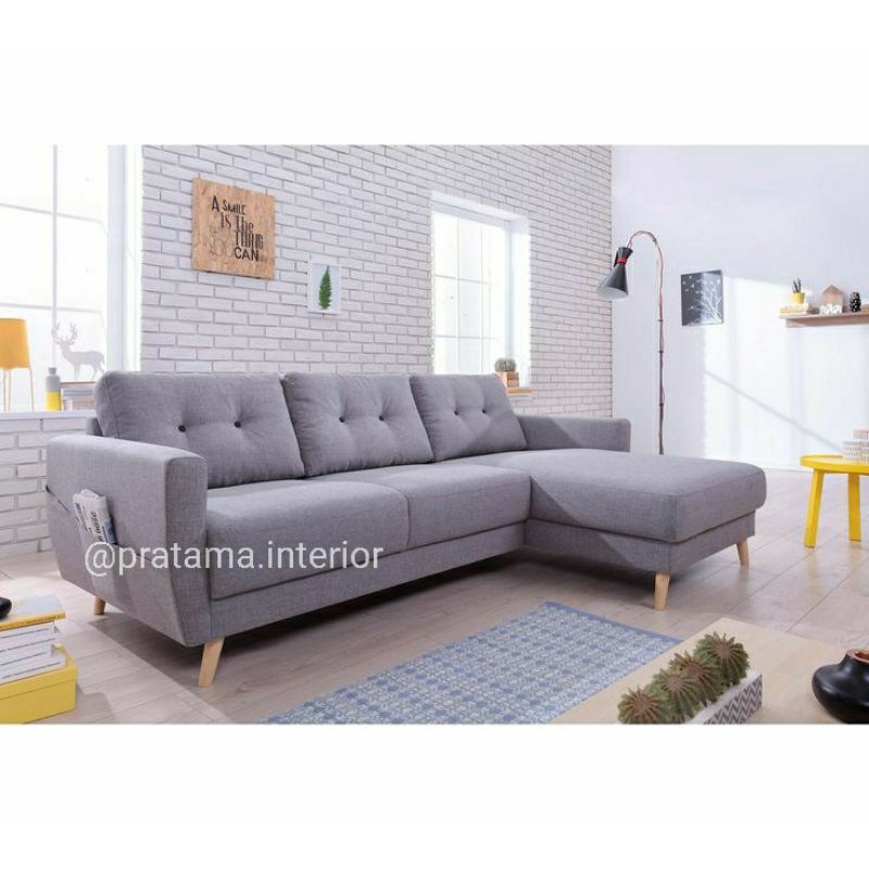 Sofa L Santai Bantal Smoke