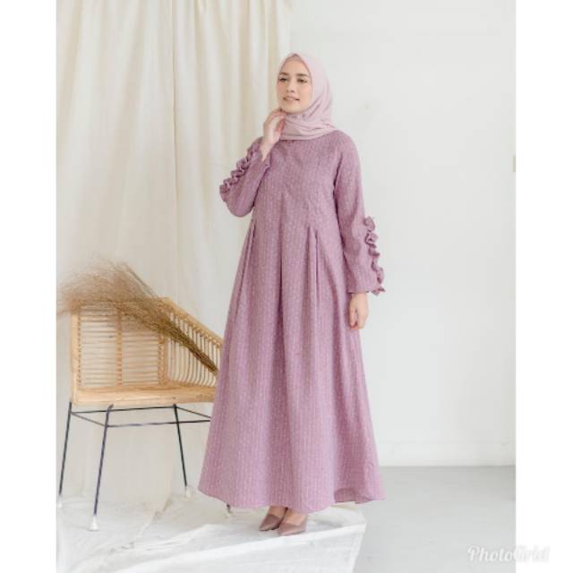 Gisella Dress Linen Ruby M by Wearing Klamby