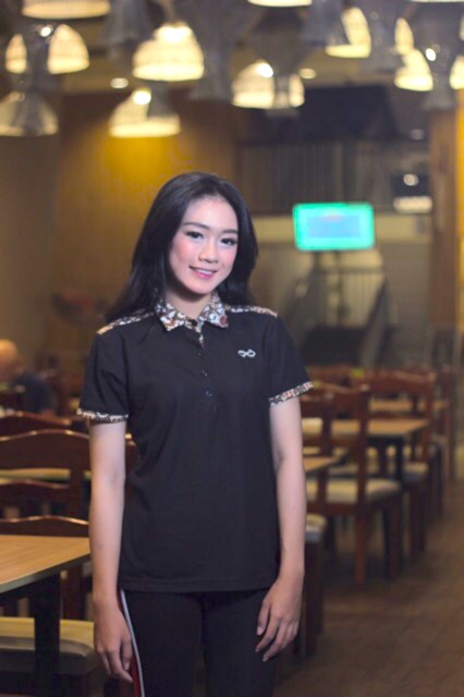 Loyal Kaos Polo Batik Hitam Modern Wanita M L XL XXL