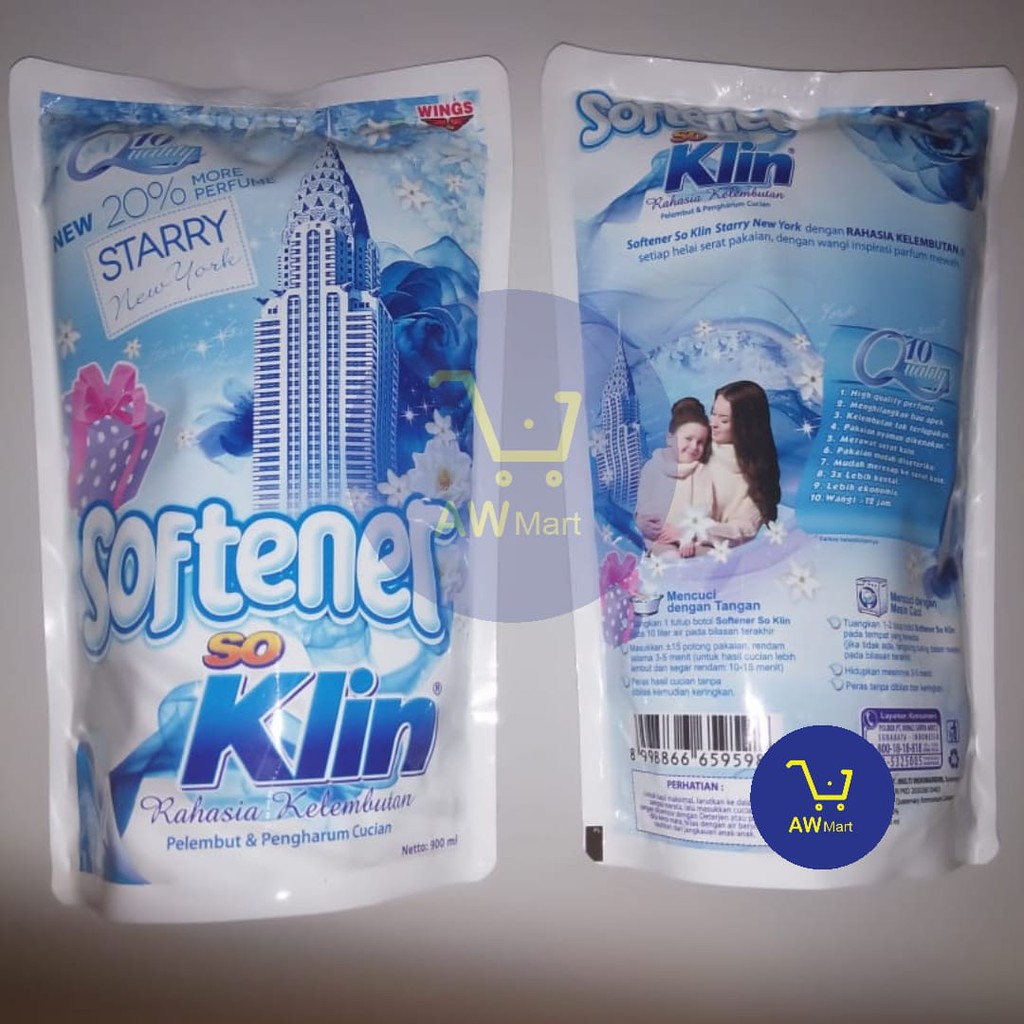 Pewangi Pakaian Softener Soklin REFILL 900ml (DARI PABRIK LANGSUNG) softener pakaian soklin