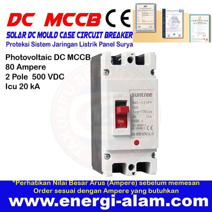 Jual Dijual DC MCCB 80A / 2Pole 500VDC - Mould Case Circuit Breaker PV ...