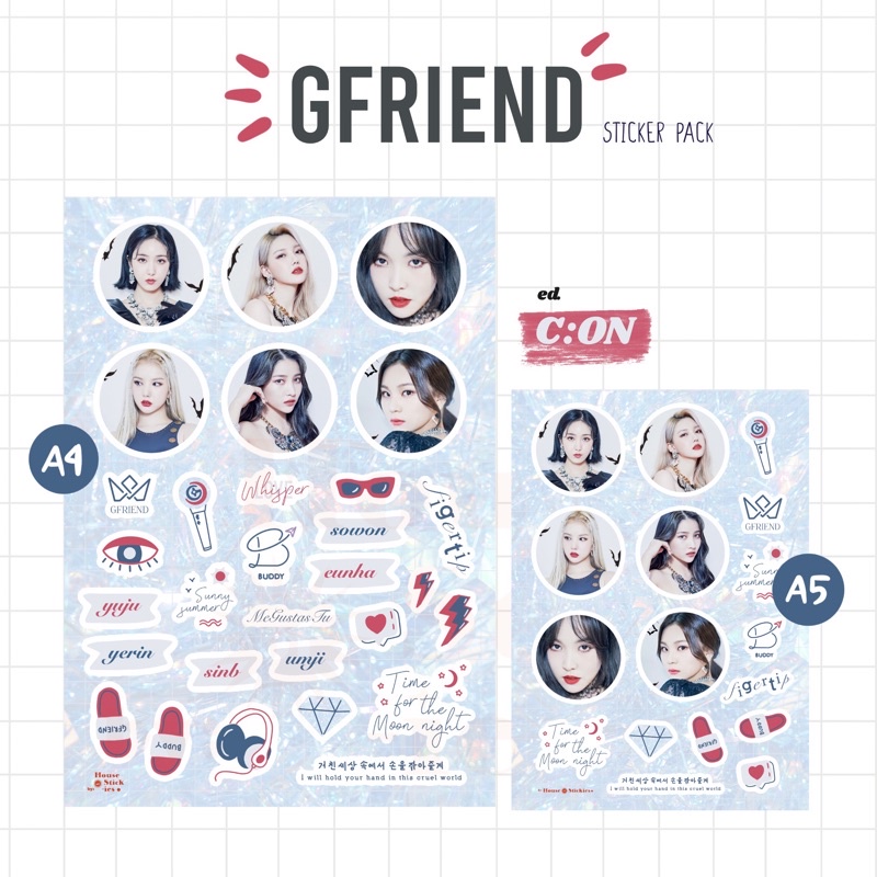 Stiker Kpop GFRIEND C:ON Edition