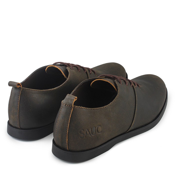 sepatu pria- sauqi footwear vegas olive coklat sepatu kerja pria kulit asli ch leather original