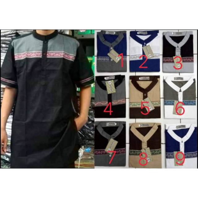 BAJU KOKO KURTA PAKISTAN KOMBINASI LENGAN PANJANG