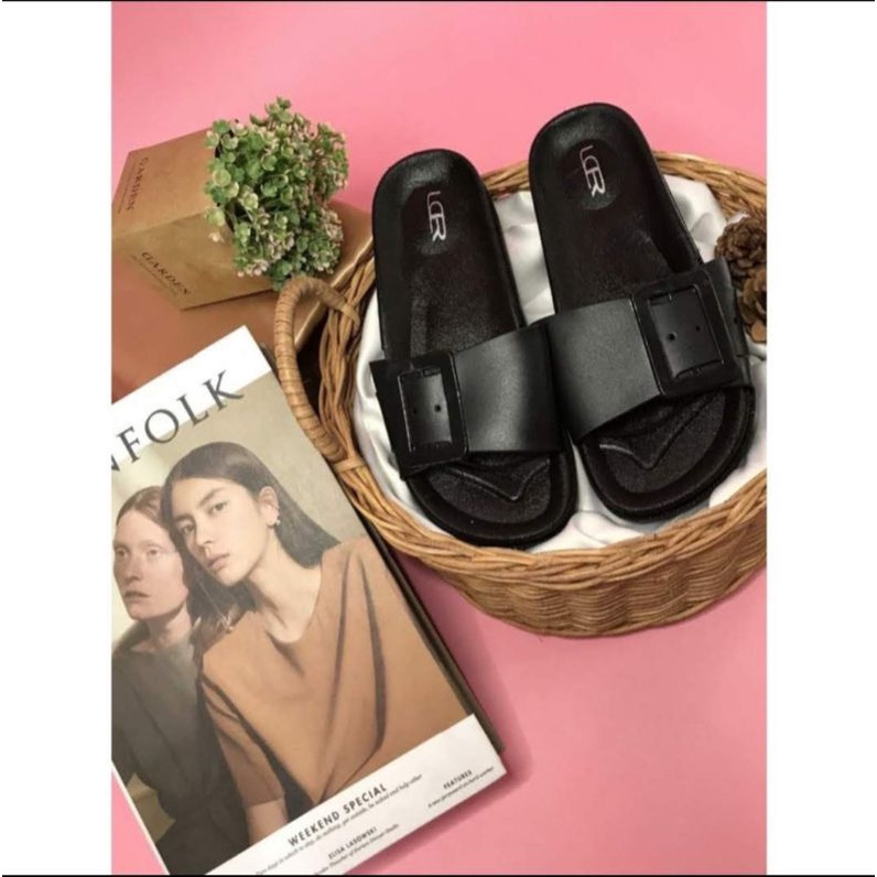 Sandal Slop Gesper Morego 3289W -1/Gesper LCR 2088-1-Hitam LCR