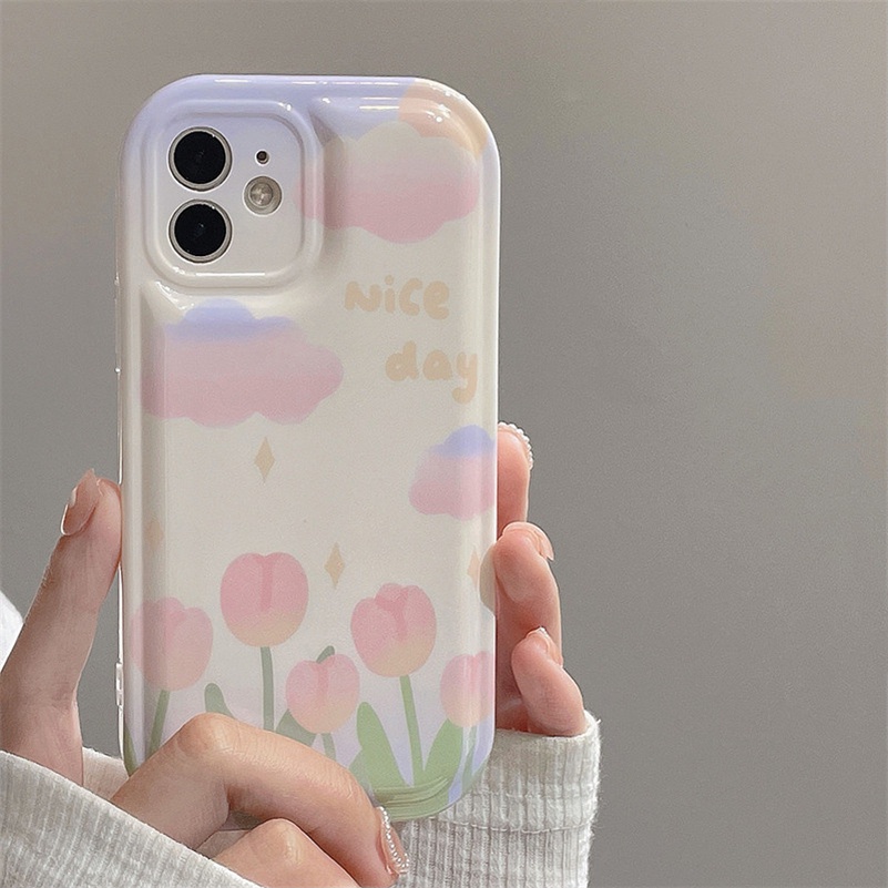 Soft Case Pelindung Kamera Shockproof Motif Bunga Untuk iPhone 14 13 12 11 Pro Max X Xr Xs Max 7 8 6 6s Plus SE 2020