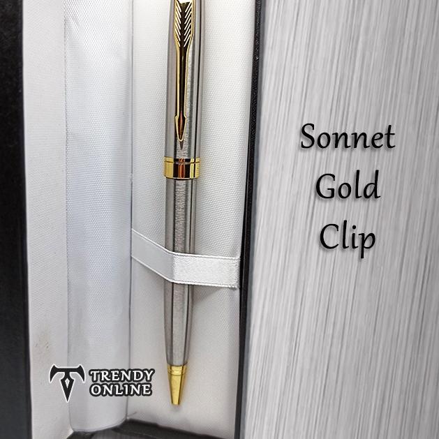 

Gratis ongkir|SQ15|Pulpen Model Parker Sonnet Stainless Steel Klip Emas FREE Grafir Nama dan Box Exclusif