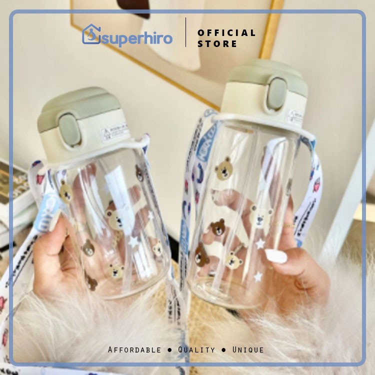 Botol Minum Tali 350ML / Gelas Anak Balita 100% BPA FREE Tebal