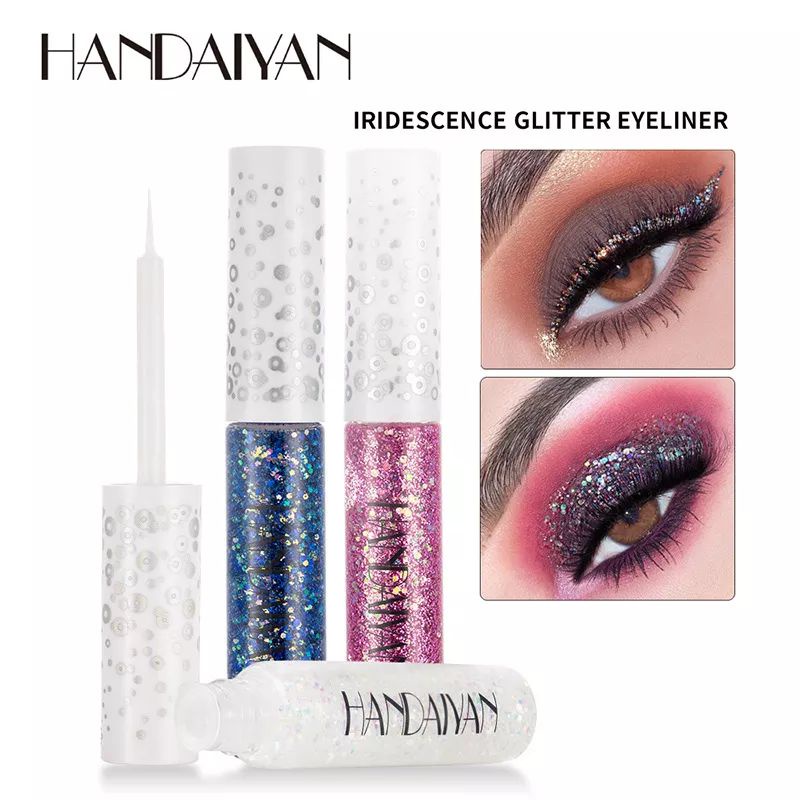 HANDAIYAN eyeliner glitter warna warni berlian berkilau payet pesta riasan makeup mata eye liner tahan air