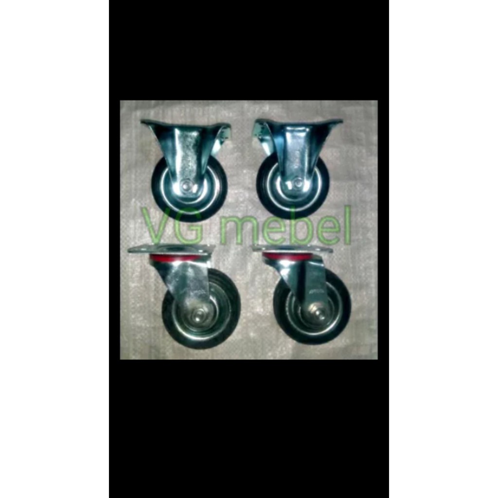 Roda caster troly 5 inch harga perset 4pc - Roda troli gerobak 5 inch Terbaik
