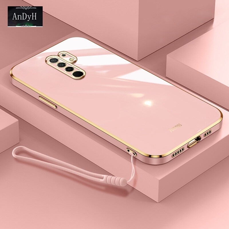 Case Bahan Silikon Dengan lanyard Untuk Xiaomi Redmi 9 9C 9A 8A 8