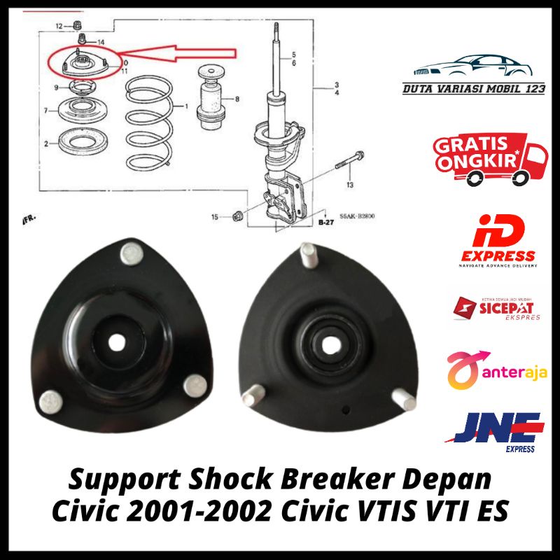 Support Shockbreaker Shock Breaker Depan Civic 2001-2002, Civic VTIS VTI ES