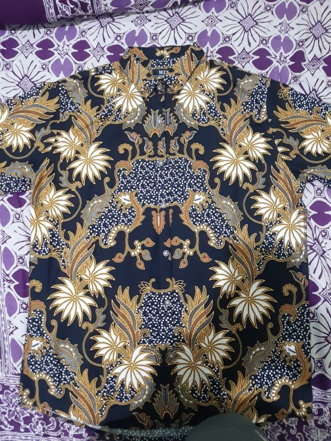 M231 Kemeja Pria Batik Panjang Hitam 1508