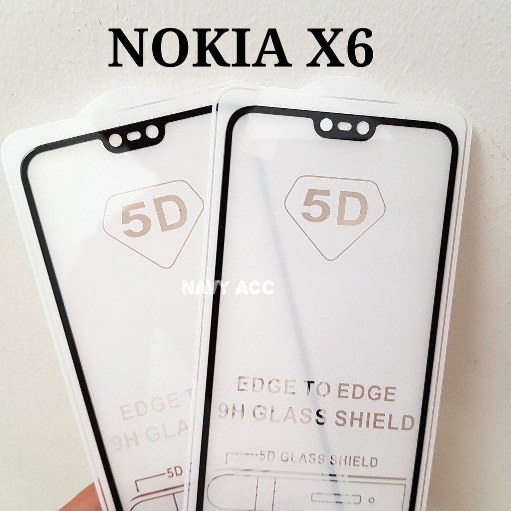 Tempered Glass Nokia X6 / X7 Full Cover 5D - Tempered Full Cover Nokia X6 - Nokia 7.1