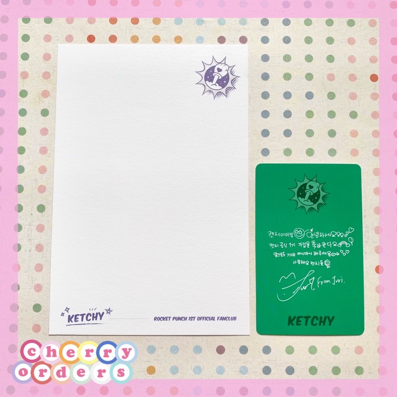 Rocket Punch Juri Photocard &amp; Postcard Set : Ketchy 1st Official Fanclub Kit