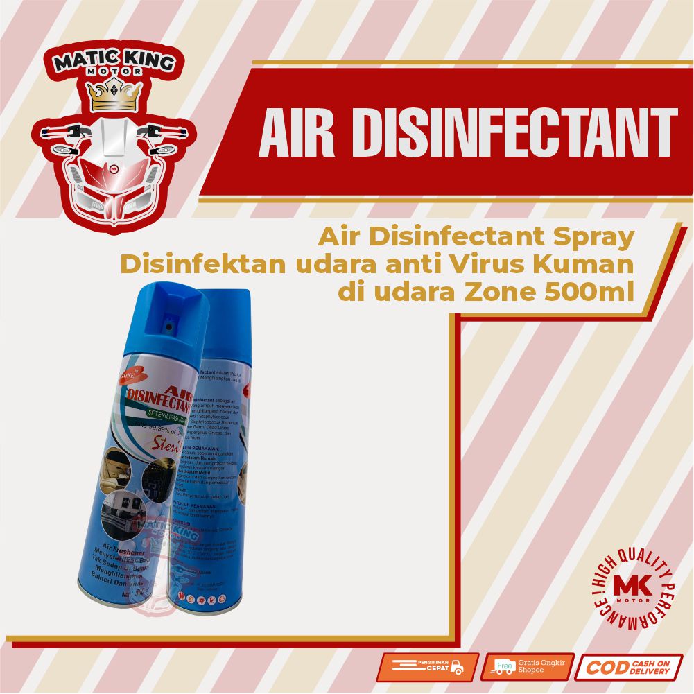 Air Disinfectant Spray Disinfektan udara anti Virus Kuman di udara Zone 500 ml