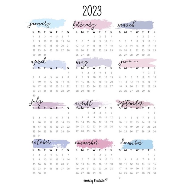 

CALENDER CUSTOM 2023 UK A3/A4/B5