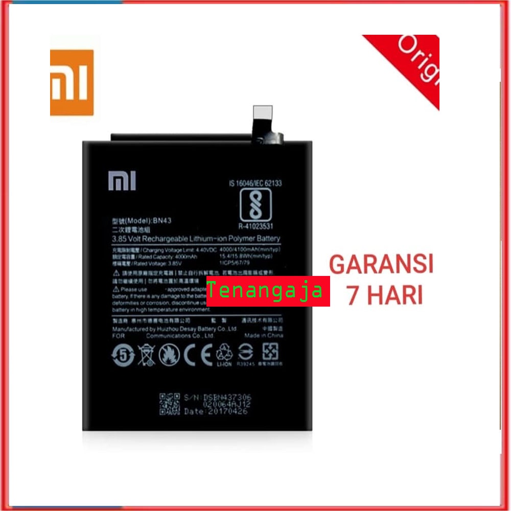 BATTERY BATERAI BATRAI ORIGINAL XIAOMI BN43 REDMI NOTE 4X SNAPDRAGON