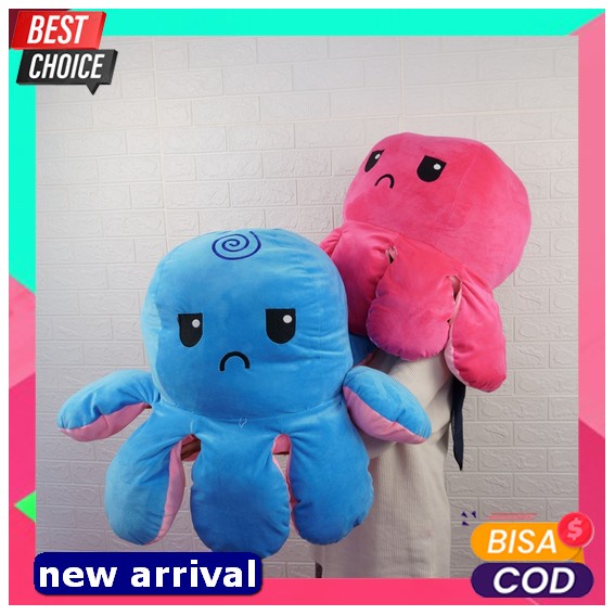 Boneka Gurita Octopus Doll Berubah Bolak Balik Super Jumbo Murah Bahan Halus Dan Lembut Mainan Anak 