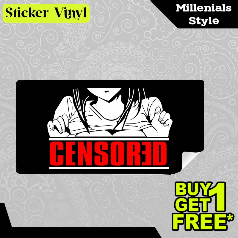 

Stiker Sticker CENSORED Gambar Sensor Desain Keren dan Kekinian Aesthetic Bahan Vinyl Satuan Anti Air