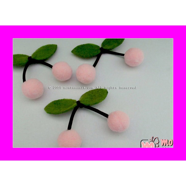

Aplikasi Cherry Pom-Pom Peach 1,5 cm (ALL-017) WPC Hobby Craft