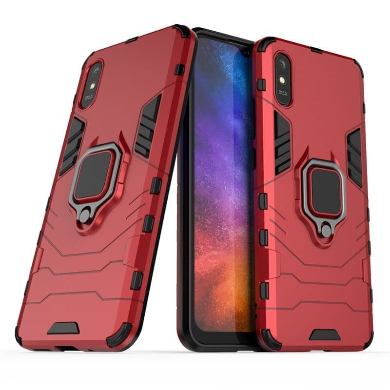 REDMI 9T/REDMI 9A/REDMI 9C/REDMI 9 CASE SOFT HARDCASE ARMOR PHANTER STANDING