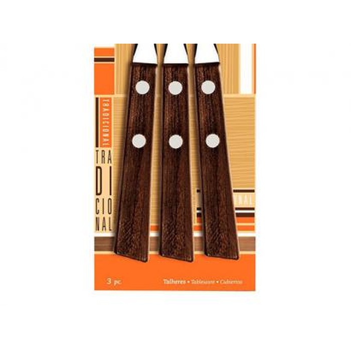 Made in Brazil Garpu Makan Gagang Kayu TRAMONTINA set 3pc Fork