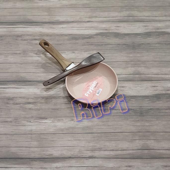 CYPRUZ FP0691 FRYPAN COATING MARBLE KAYU 14CM PINK