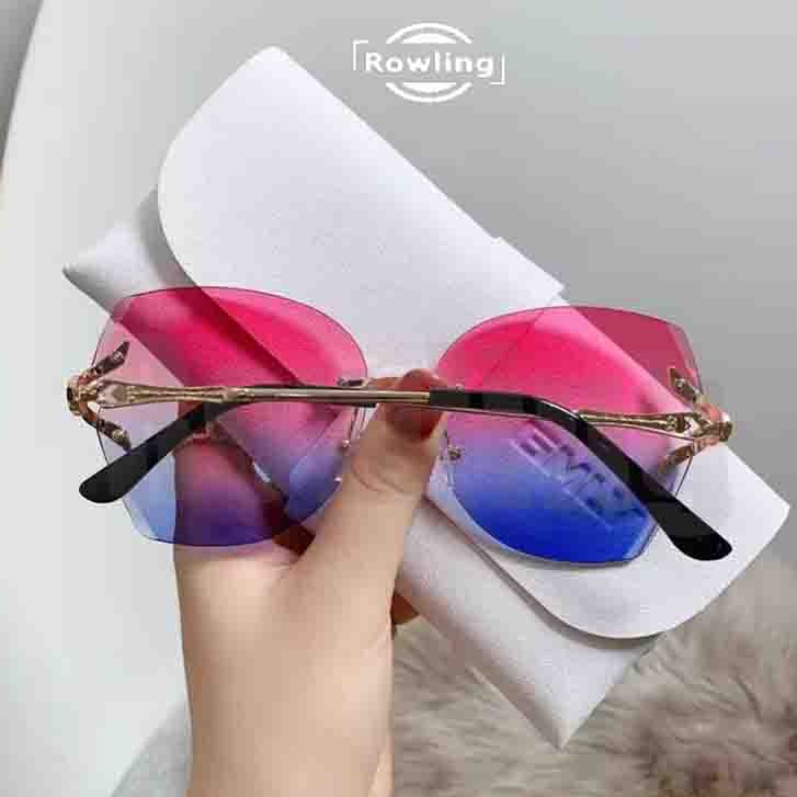 rowling(ka-137)Kacamata  Hitam Terbaru Wanita No Frame Titanium  Style Kacamata Fashion Murah/Kacamata Sunglasses Import Wanita Kacamata Fashion