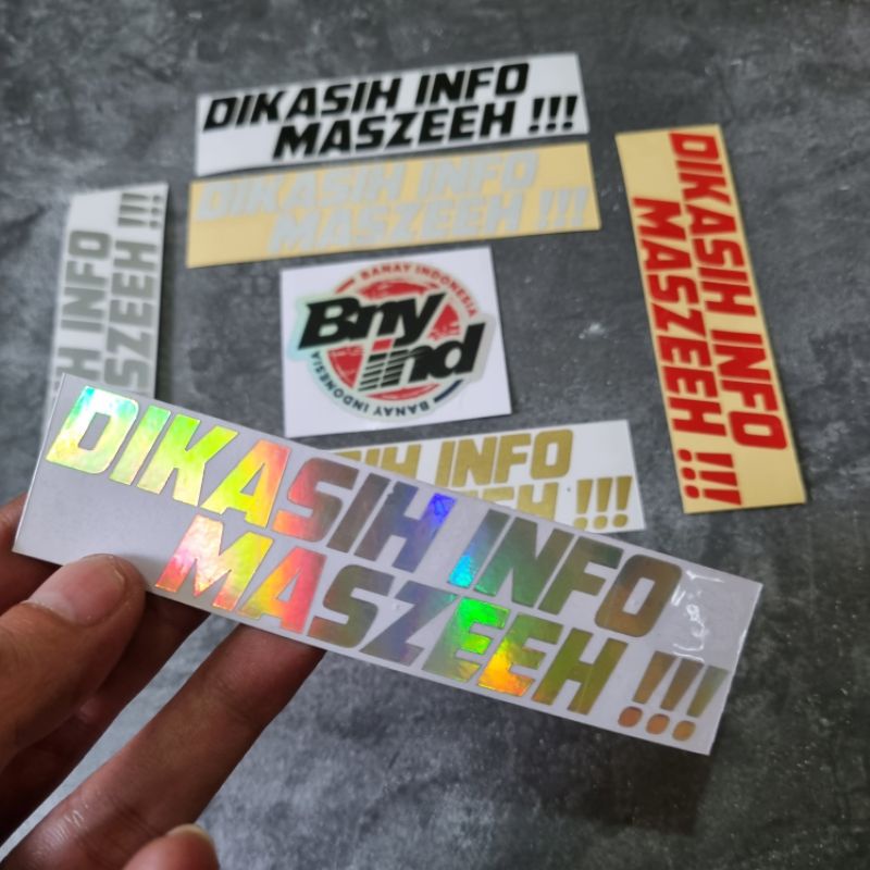 STICKER DIKASIH INFO MASZEEH CUTTING