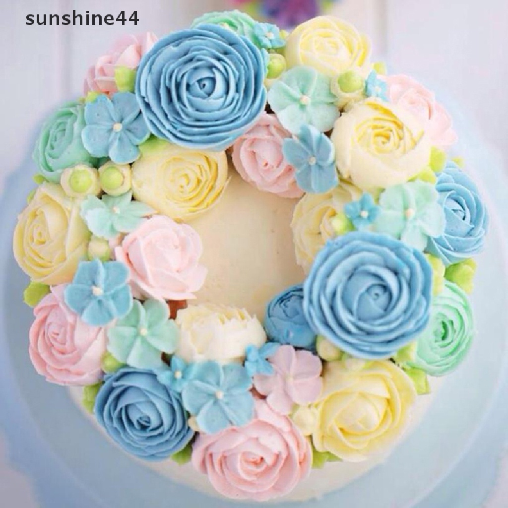 Sunshine 1Pc Cetakan Kue / Coklat / Sabun Bentuk Bunga Mawar Bahan Silikon