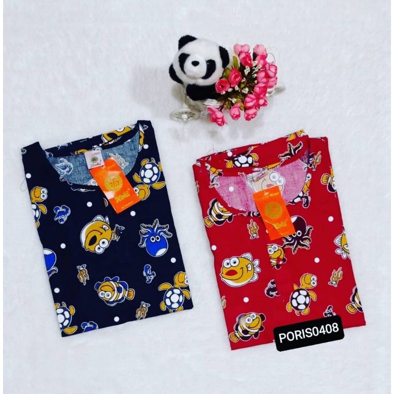 Baju Tidur &quot; HOKI &quot; Katun wanita Celana 3/4 (nemo &amp; turtle)