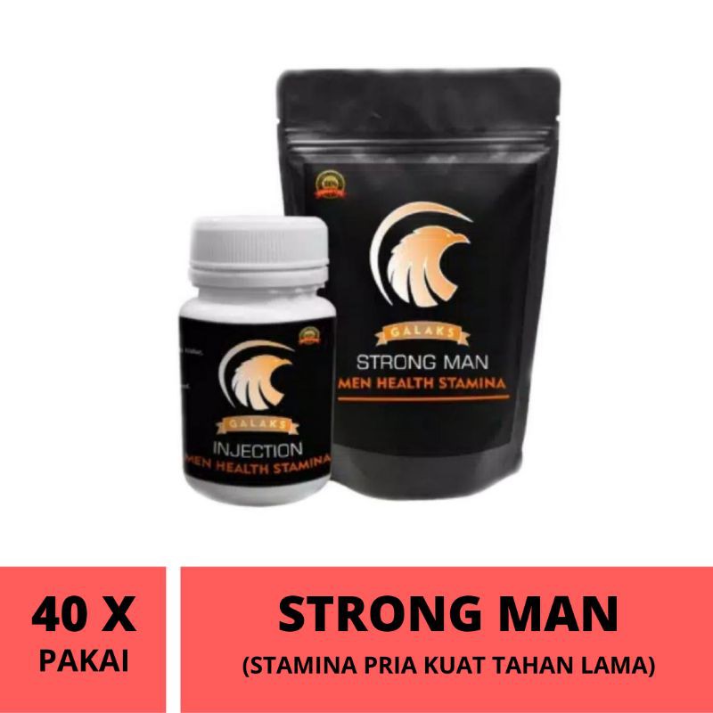 Bisa COD - Galaks Strong Man untuk Membantu Stamina Pria - Paket 40 X pakai - Best Seller
