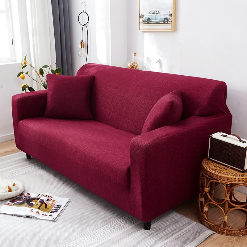 ETFELICEL Elastic Sofa Cover Grid / Sarung Sofa Kain Penutup Sofa Elastis Stretch Bermotif Garis