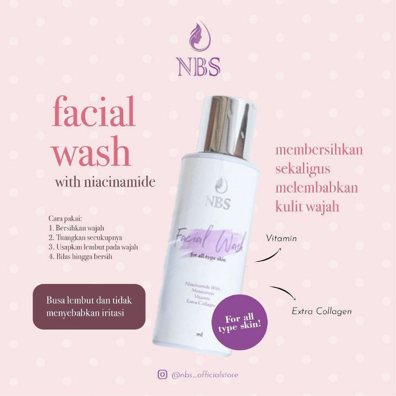 NBS SKINCARE/ facial wash nbs/ sabun nbs/ sabun cuci muka nbs/ sabun muka nbs/ eceran nbs facialwash