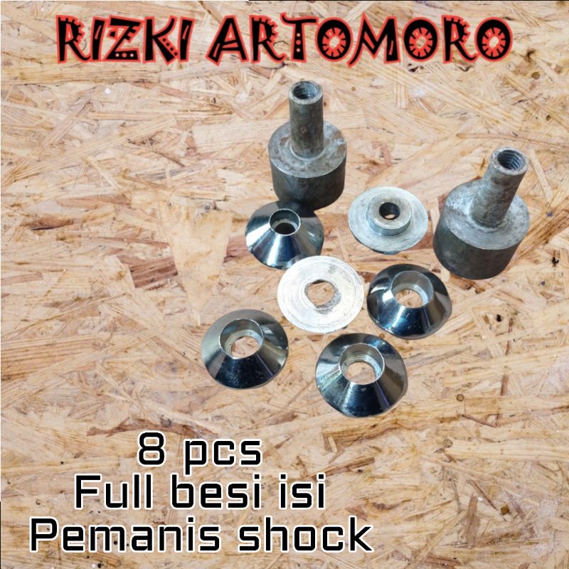 Manisan ring baut shock jok belakang pemanis baut shock cnc cb 100 CB racing gl
