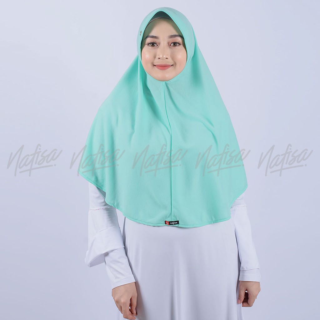 Jilbab Instan Pad Antem ASHA L | Hijab Instan Bergo Kaos Kerudung Khimar Instan Kaos Pad Kecil