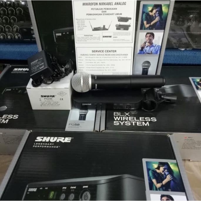 MIC SHURE BLX 24 PG 58 WIRELESS ORIGINAL / BLX24 PG58