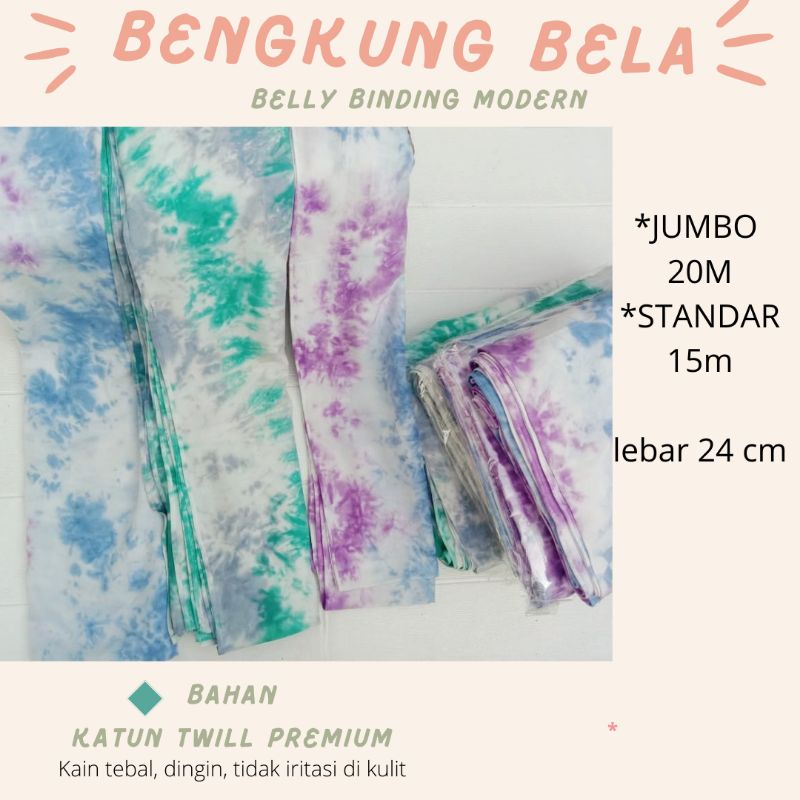 Bergaransi Stagen Bengkung Ibu Melahirkan Pengecil Perut Korset Pelangsing 15 Meter Instan Elastis