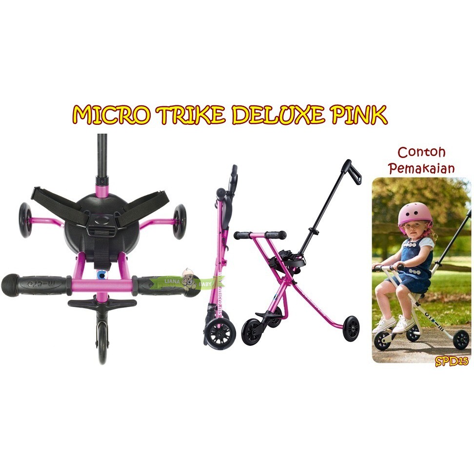 SPD15 MICRO TRIKE DELUXE PINK SEPEDA RODA TIGA