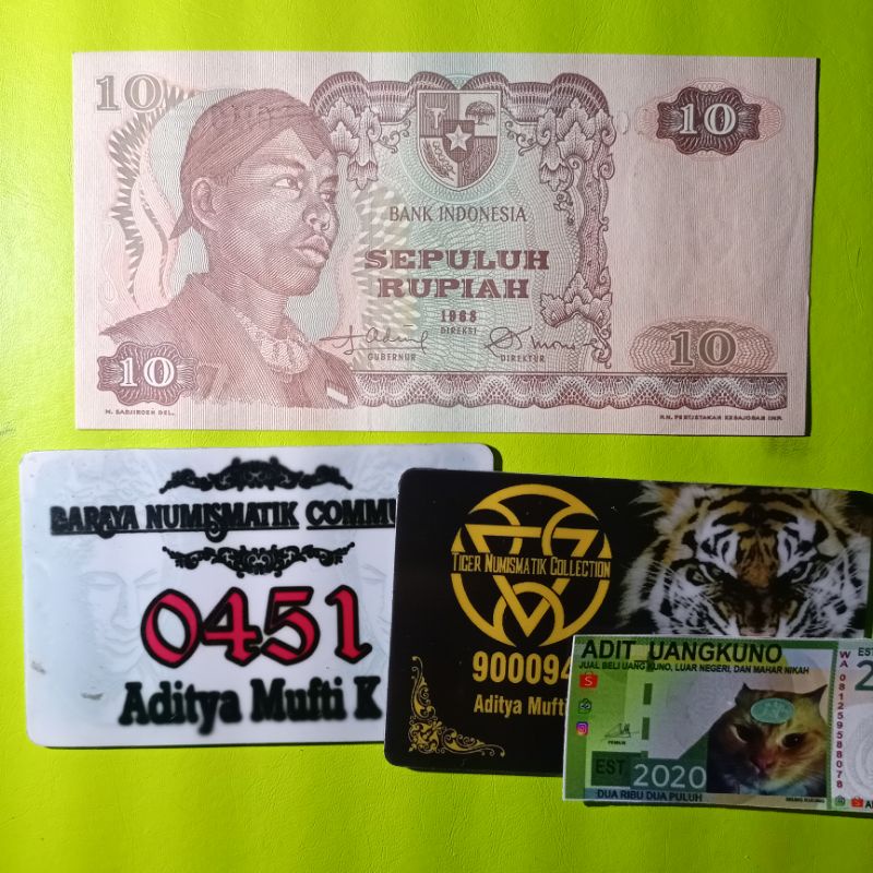 uang Kuno antik lama Indonesia Soedirman 10 Rupiah