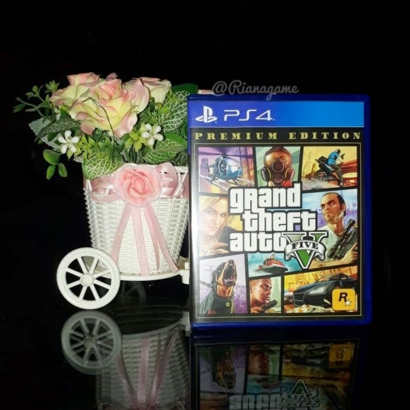 BD Kaset PS4 GTA V Reg 3 Grand Theft Auto 5 Game CD PS 4 Original Playstation 4 Bekas Second Mulus