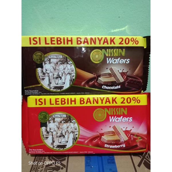 Nissin Wafer Chocolate &amp; Strawbery 110 gr