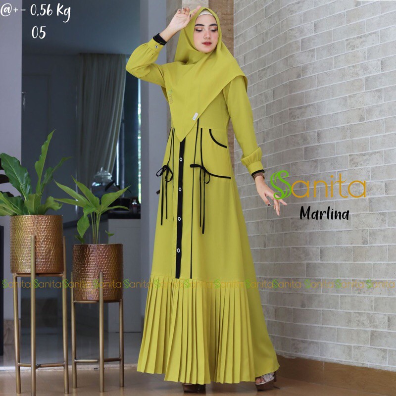 Gamis Syari Marlina Original By Sanita (READY)