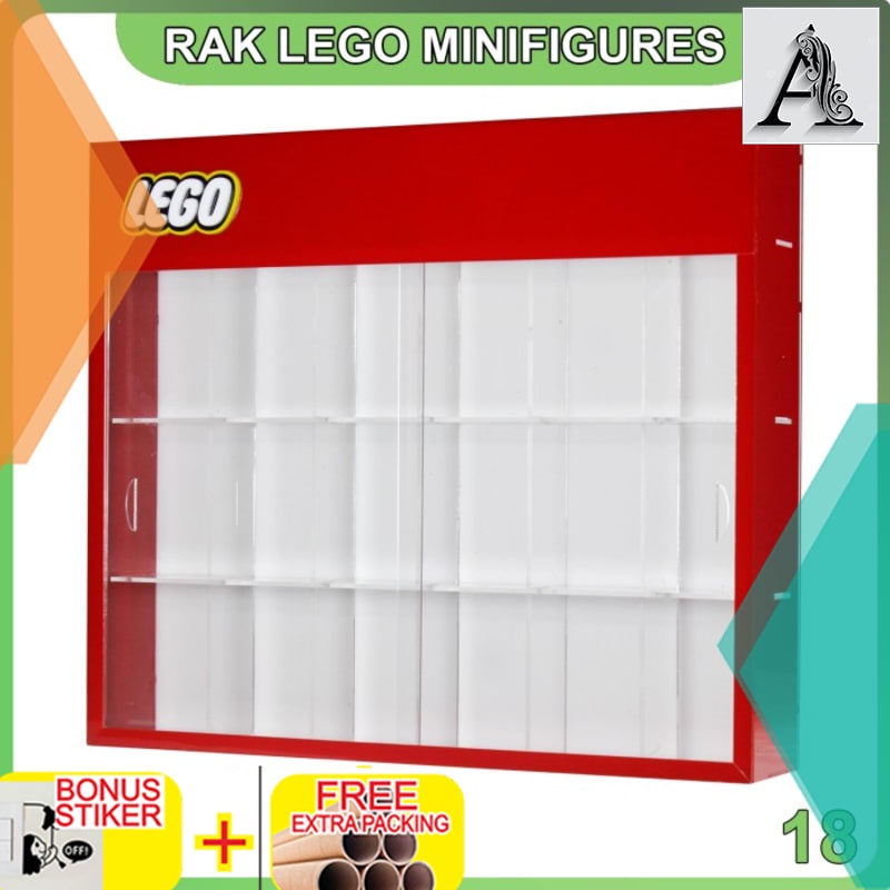 

Murah LEGO Rak Acrylic Minifigure Isi 18 - Merah