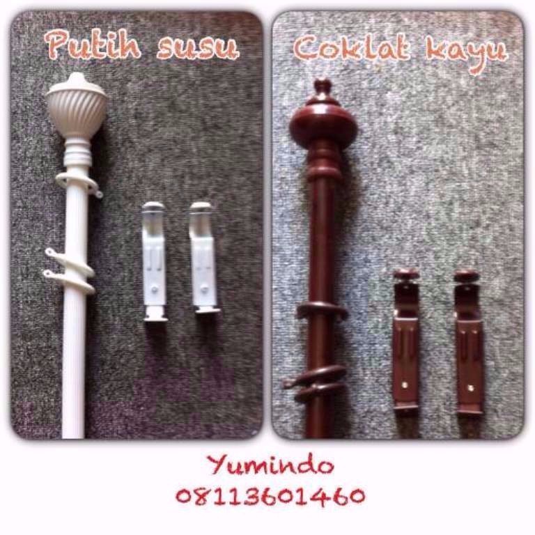 Rel Gorden Bulat / Rollet Coating Kayu atau Putih